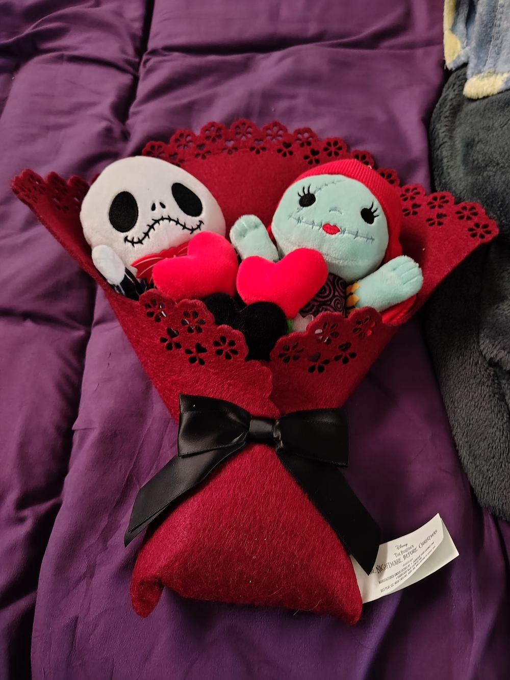 Nightmare Before Christmas Plush Bouquet with Hearts